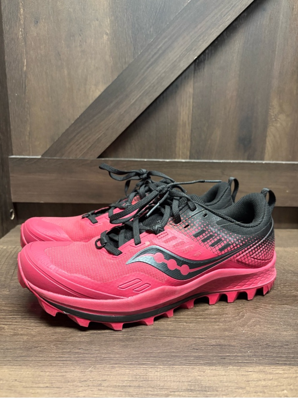 Saucony Women's Pink and Black Trail Running Shoes